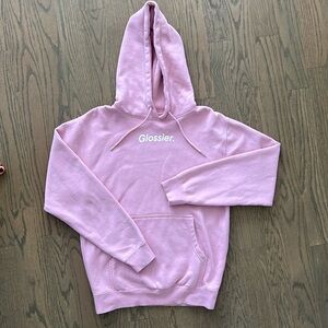 Glossier authentic hoodie in pink